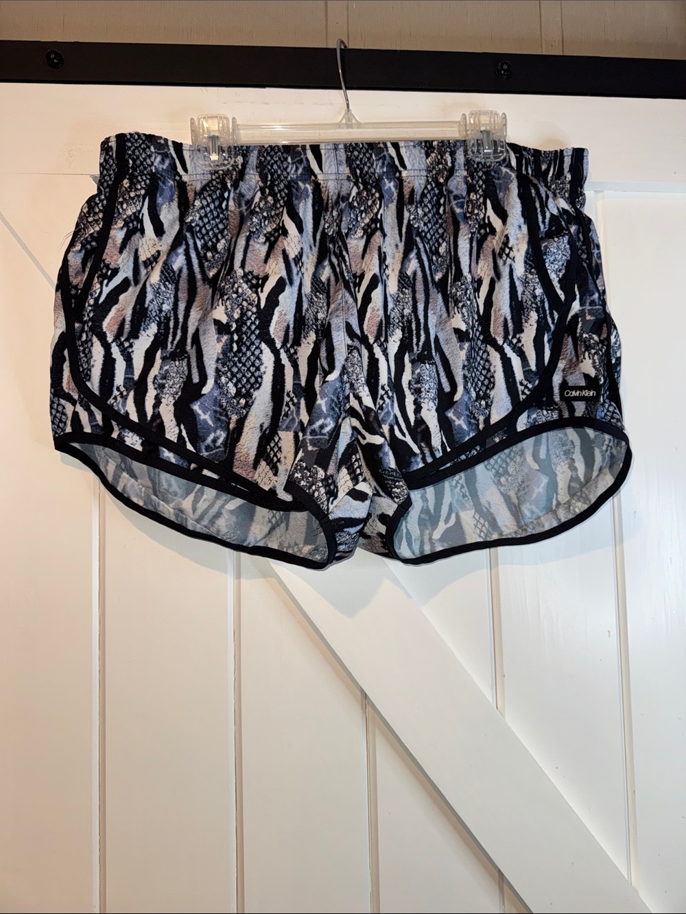 Calvin Klein Black, White & Gray Animal Print Sleep Shorts